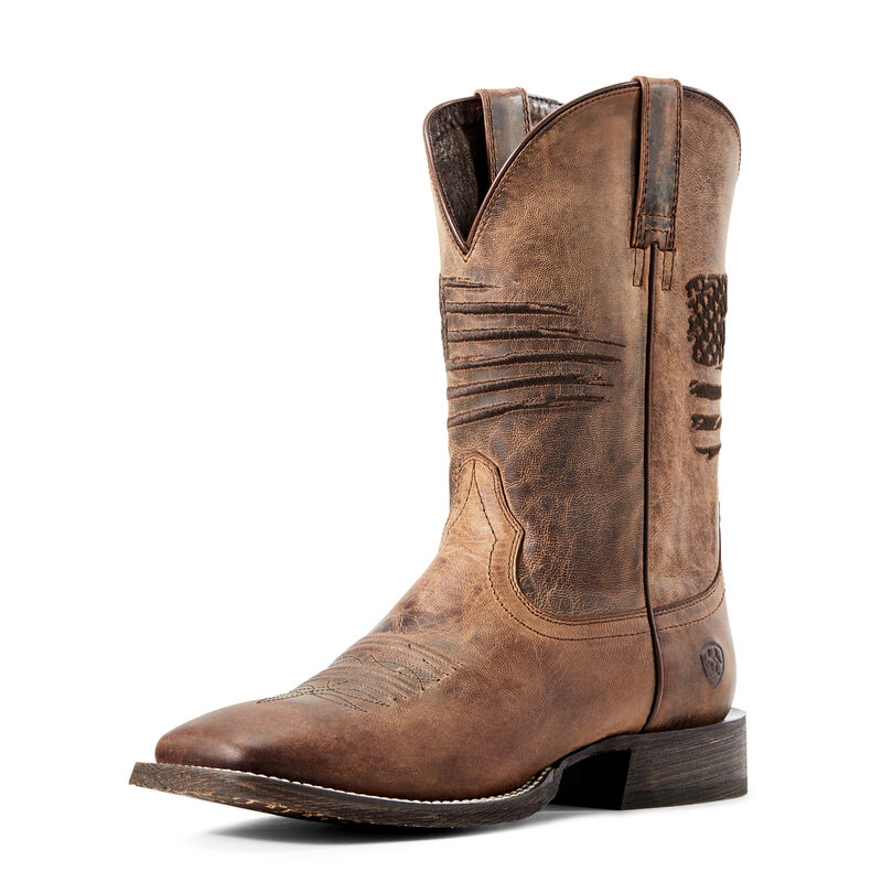 Botas Vaqueras Ariat Circuit Patriot Marrones Hombre - Chile 283-QXWMLB